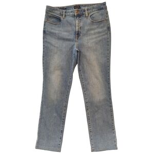 Talbots Straight Leg Jean Medium Wash Stretch Denim Women's Size 10 Jeans